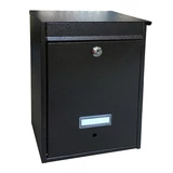 Kép 1/3 - Kültéri, álló, lenyíló, postaláda névtartóval, bronz, 22x32cm