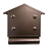 Kép 2/4 - Kültéri, álló, lenyíló postaláda névtartóval, újságcsővel, barna, 38x41cm