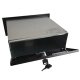 Kép 2/3 - Oszlopba építhető postaláda névtartóval, bronz, 26x10cm, 25-46cm