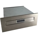 Kép 1/3 - Oszlopba építhető postaláda névtartóval, inox, 26x10cm, 25-46cm