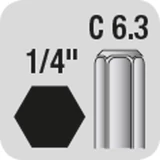 Kép 6/7 - KWB 122102 TORSION bitek, 25 mm PZ 2, PZ keresztemetszet