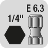 Kép 6/7 - KWB 122340 TORSION bitek, 50 mm T 40, T metszet