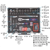 Kép 4/13 - KWB 129 db-os szerszámtáska