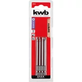 Kép 2/7 - KWB 129740 Tri-Wing BIZTONSÁGI bitkészlet, 4 db-os 100 mm  1, 2, 3, 4