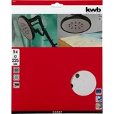 Kép 2/5 - KWB PROFI QUICK-STICK tépőzáras szilikon-karbid csiszolópapír festett felületre 5 db, 225 mm G120