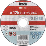 Kép 1/2 - KWB PROFI CUT-FIX extra vékony vágókorong  5 db INOX, lemezacél, acélhoz 180 x 1.6 x 22mm