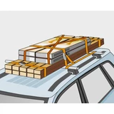 Kép 6/7 - KWB PROFI rakományrögzítő heveder 2 db 25 mm x 5 m, 200 kg