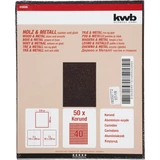 Kép 2/3 - KWB Profi Wood&Metal csiszolólap, 230x280mm, 50db, G60