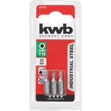 Kép 2/2 - KWB Industrial TORX hajtó bit, acél, T40x25mm, 3db