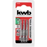 Kép 2/2 - KWB Industrial TORX hajtó bit, acél, T30x50mm, 3db