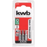 Kép 2/3 - KWB Industrial TAMPER TORX hajtó bit, T30x25mm, 3db