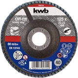 Kép 1/2 - KWB lamellás fémcsiszoló korong, G40, 125x22.23mm