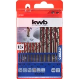 Kép 2/3 - KWB Profi hengeres spirálfúrószár készlet, 1.5-6.5mm+3.3-4.2mm, 13darabos