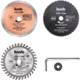 Kép 1/6 - KWB Profi HSS, HM, TCT, gyémánt mini körfűrészlap készlet, 5 részes