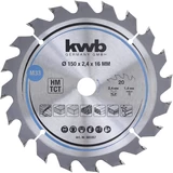 Kép 1/2 - KWB Profi TCT fűrészlap, 20 fog, 150x16x1.4mm