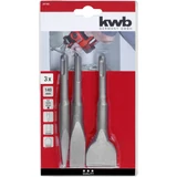 Kép 2/3 - KWB SDS Plus vésőszár készlet, 140mm, 3db