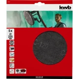 Kép 2/3 - KWB Premium üvegszálas csiszolórács, G80, 225mm, 5db