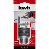 Kép 2/3 - KWB Profi S2 STEAL bordázott ütésálló fúrótokmány, 1/2", 1.5-13mm