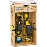 Kép 1/2 - KWB Profi minősített kampós rakományrözítő heveder, poliészter, 25x2500mm, 2db