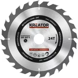 Kép 1/2 - Kreator KRT020420 körfűrészlap 210x30mm, 24 fog + 3db szűkítőgyűrű