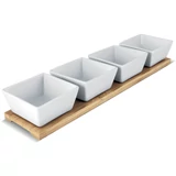 Kép 1/4 - Lamart LT9020 BAMBOO tál készlet tálcával, 38x9cm, 5 részes
