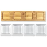 Kép 3/4 - Lamart LT9020 BAMBOO tál készlet tálcával, 38x9cm, 5 részes