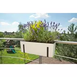 Kép 3/7 - Lamela Begonia rattan balkonláda, 19x56x19,5cm, krém