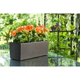 Kép 5/7 - Lamela Begonia rattan balkonláda, 19x56x19,5cm, grafitszürke