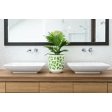 Kép 5/12 - Lamela Duet kaspó 29cm, kerek, krém-krém