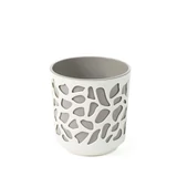 Kép 1/12 - Lamela Duet kaspó 25cm, kerek, szürke-krém