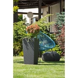 Kép 7/9 - Lamela Finezja rattan kaspó, 25cm, fehér