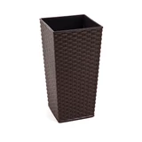 Kép 1/9 - Lamela Finezja rattan kaspó, 19cm, mokka