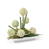 Kép 4/7 - Lamela Ikebana tál, 39x19cm, fehér