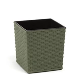 Kép 1/2 - Lamela Juka Eco rattan kaspó, 19cm, erdő zöld