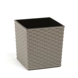 Kép 1/2 - Lamela Juka Eco rattan kaspó, 30cm, szürke