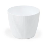 Kép 1/4 - Lamela Magnolia Jumper kaspó, 30cm, kerek, fehér