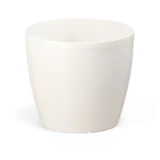 Kép 1/9 - Lamela Magnolia kaspó, 25cm, kerek, gyöngyfehér