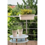 Kép 7/8 - Lamela Rosa virágtartó, 11cm, kerek, fehér