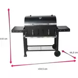 Kép 4/4 - Landmann Comfort XL faszenes grillkocsi öntöttvas ráccsal, 14 személyes