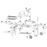 Kép 5/6 - Landmann Dorado faszenes grillkocsi 42x56cm + ajándék grillhuzat