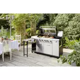 Kép 5/6 - Landmann Inox gázgrill, öntöttvas rács+sütőlap, 24kW