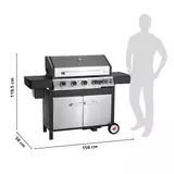 Kép 2/4 - Landmann Maxx 5.1 gázgrillkocsi szemetessel, 90.5x41.5cm