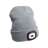 Kép 1/3 - Extol sapka kivehető LED homloklámpával, kötött, szürke