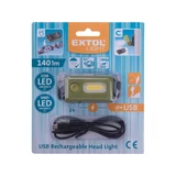 Kép 5/5 - Extol LED fejlámpa, tölthető akkuval, 8 funkció, cseppálló IPX4, 140Lmn