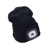Kép 1/3 - Extol sapka kivehető LED homloklámpával, kötött, fekete, 3.7V, 300 mAh