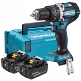 Kép 1/5 - Makita DHP487 akkus ütvefúró-csavarozó, 18V, 13mm, kofferban (2db 2Ah akkuval és töltővel)
