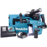 Kép 1/5 - Makita DHR243 akkus fúró-vésőkalapács porelszívóval, 18V, SDS-Plus, kofferban (2db 5Ah akkuval és töltővel)