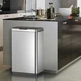 Kép 3/5 - Eko pedálos szemetes kuka, szálcsiszolt, 30 l