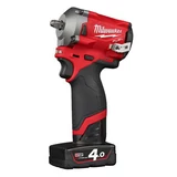 Kép 1/4 - Milwaukee M12 FIW38-422X akkus ütvecsavarozó 3/8&quot;, 1x2.0Ah+1x4.0Ah akkuval és töltővel