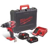 Kép 1/5 - Milwaukee M18 CBLPD-422C akkus kompakt ütvefúró-csavarozó 1x2.0Ah+1x4.0Ah akkuval és töltővel
